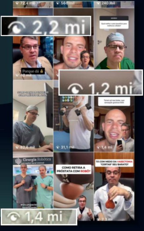 Prova real: Milhões de views