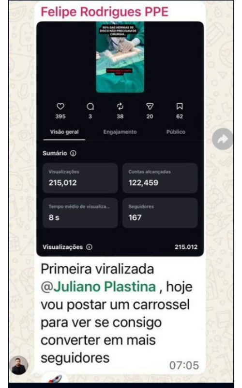 Prova de resultado: Felipe Rodrigues